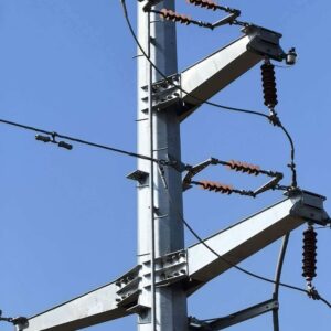 Single Tube Hot Dip Galvanized Electric Transmission Steel Pole Tower 20-80m Height 50 Years Anti-Rust