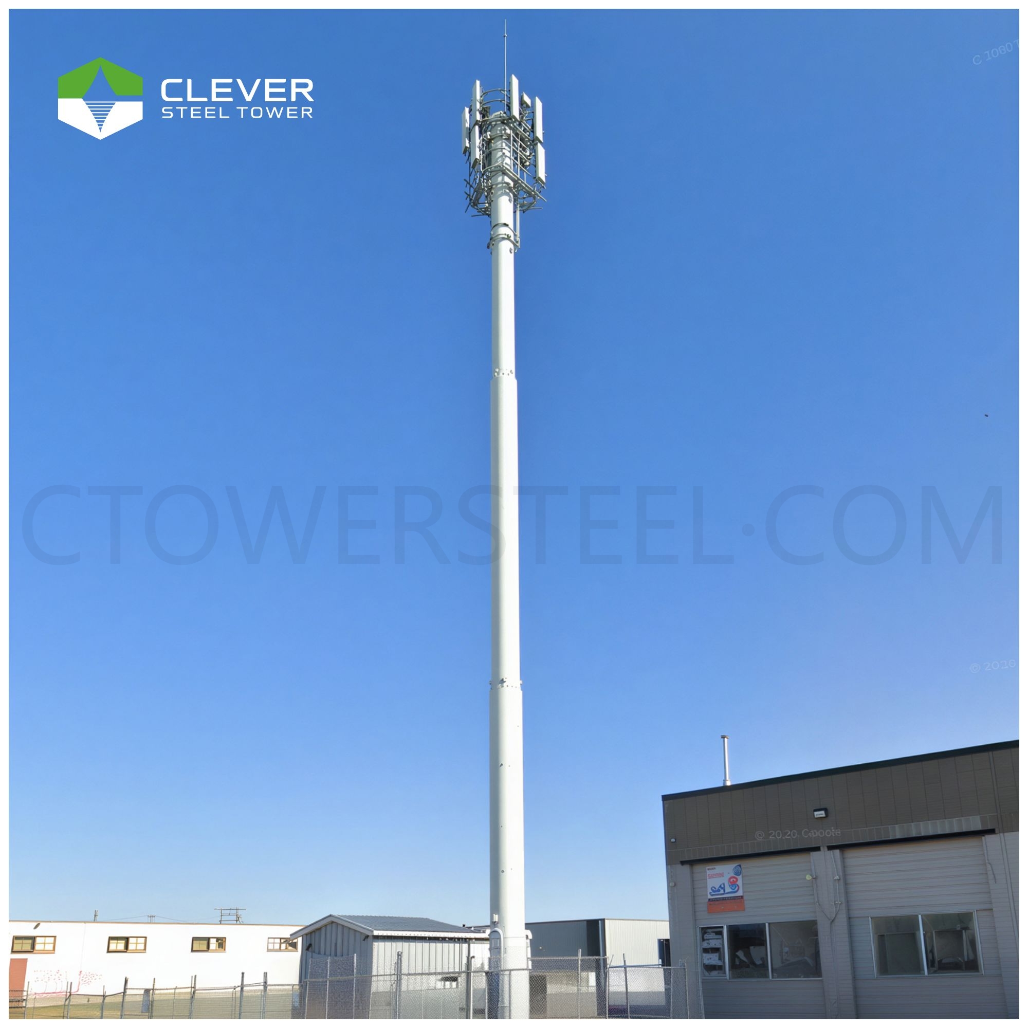 High Quality Hot Dip Galvanized Steel Monopole Telecommunication Antenna Mast 40 meter tower for 5G GSM Signal Station