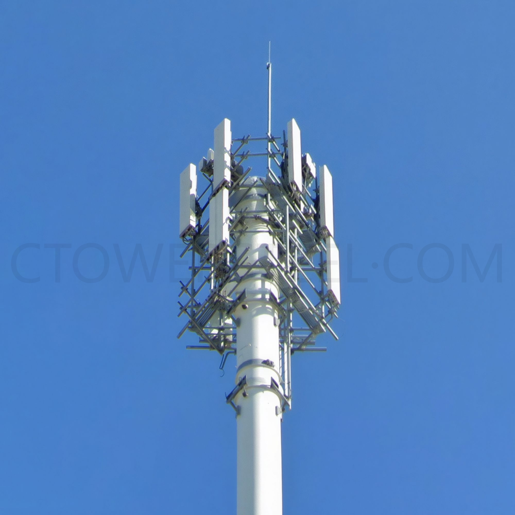High Quality Hot Dip Galvanized Steel Monopole Telecommunication Antenna Mast 40 meter tower for 5G GSM Signal Station - 图片 3