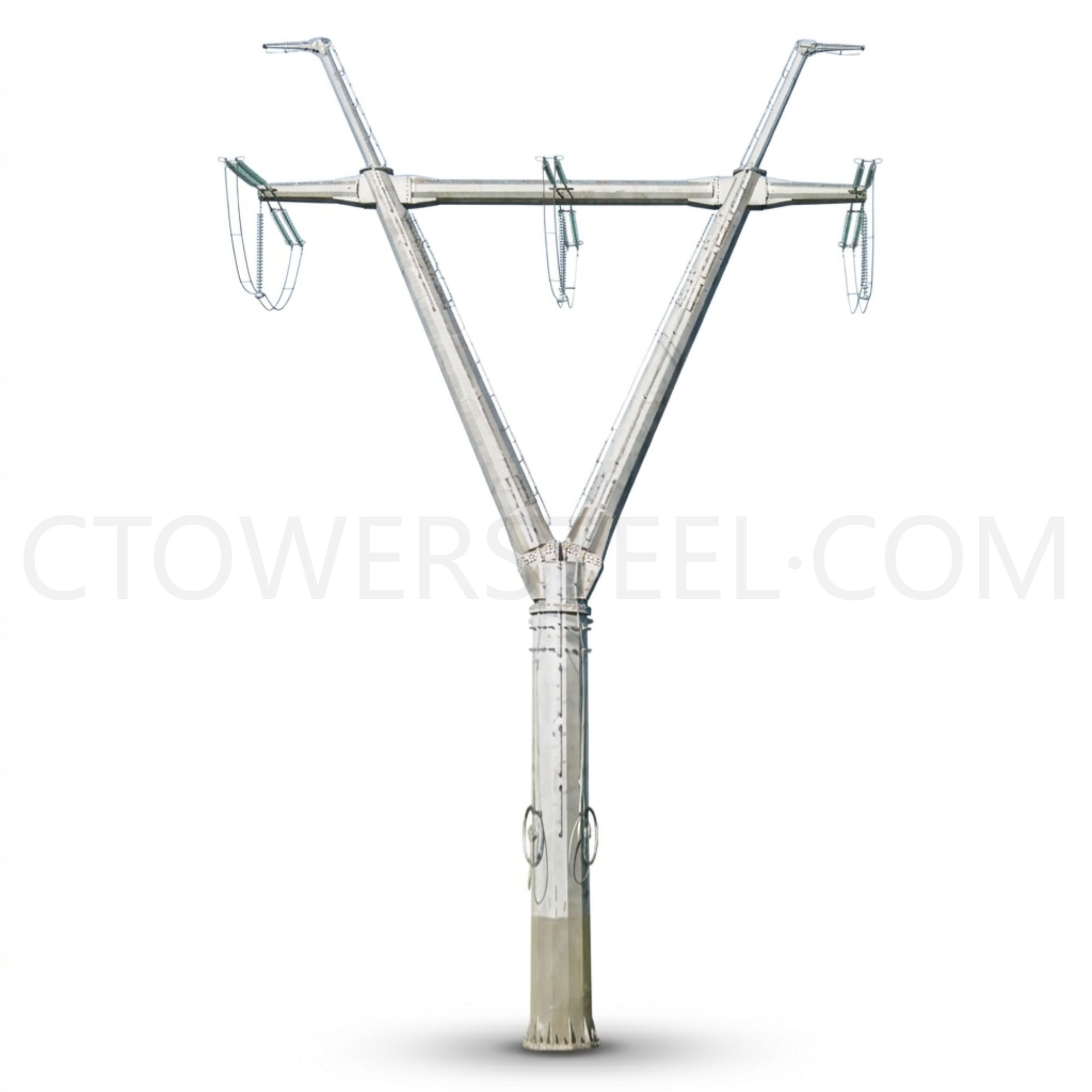 High Strength Hot Dip Galvanized 230kv Transmission Line Steel Tower Tubular Monopole for Electrical Utility Project - 图片 2